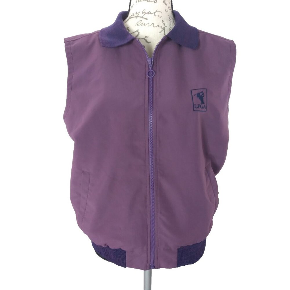 Sunderland Of Scotland USA Made LPGA Vest Plum Purple Womans Small READ
